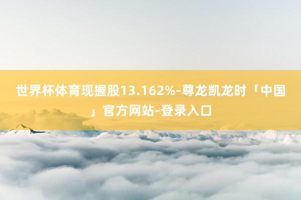 世界杯体育现握股13.162%-尊龙凯龙时「中国」官方网站-登录入口