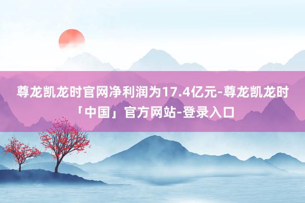 尊龙凯龙时官网净利润为17.4亿元-尊龙凯龙时「中国」官方网站-登录入口